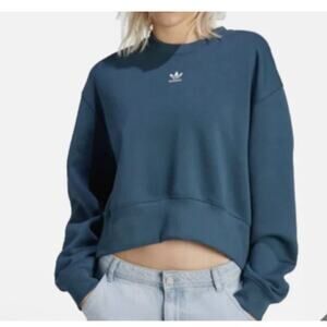 Adidas Cropped Crew Neck Sz M